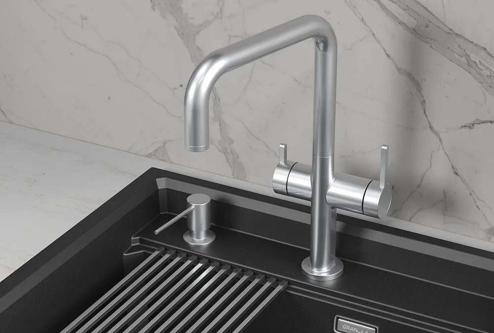 KS-8275, НЕРЖ, СМЕСИТЕЛЬ КУХОННЫЙ KITCHEN SPACE