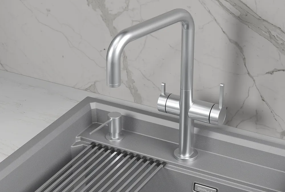 KS-8275, НЕРЖ, СМЕСИТЕЛЬ КУХОННЫЙ KITCHEN SPACE