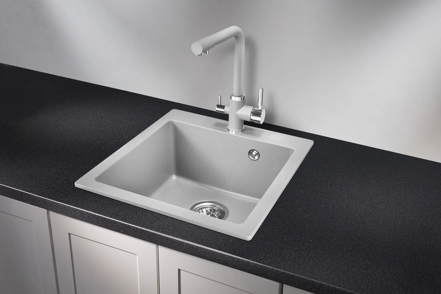 4651, АЛЮМИНИУМ, кухонная мойка, кварц