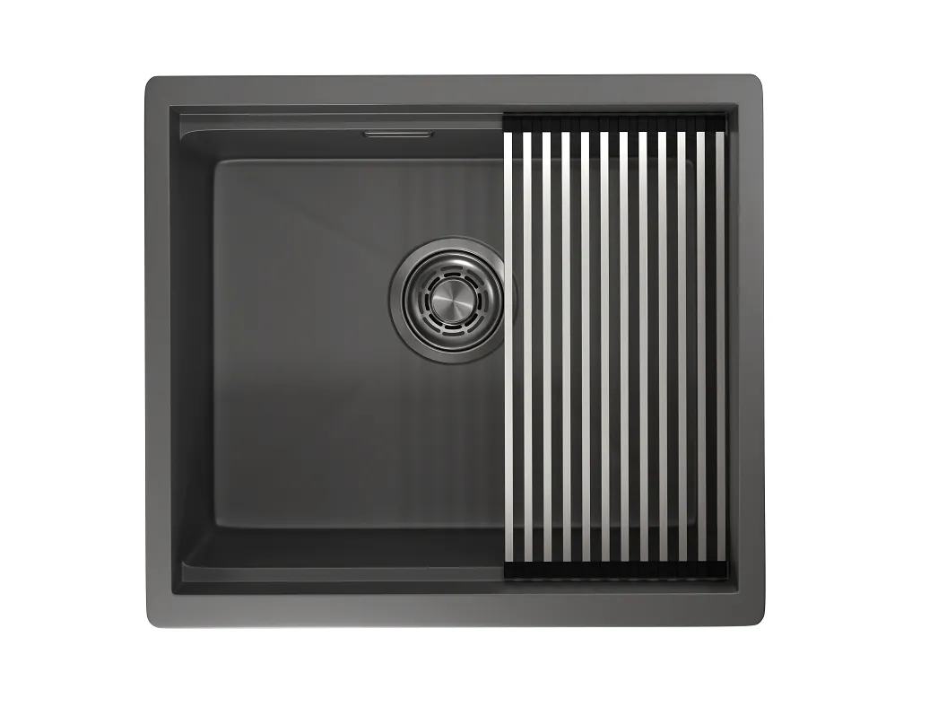 KS-5045U, ГРАФИТ МАТОВЫЙ, стальная кухонная мойка KITCHEN SPACE