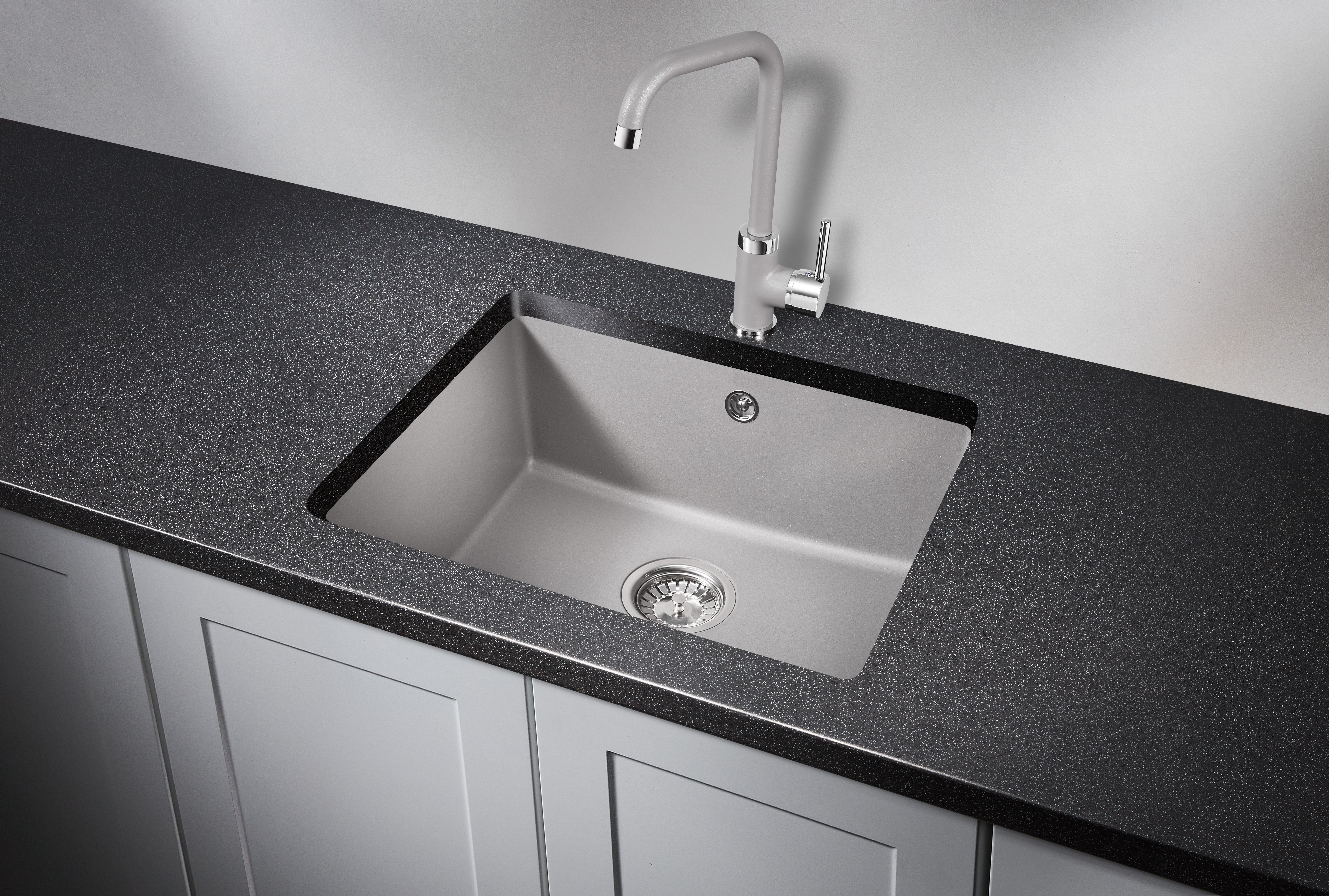 5551, АЛЮМИНИУМ, кухонная мойка, кварц