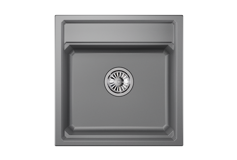 Мойка для кухни Granula Kitchen Space 5002 алюминиум, 50х51 см, квадратная